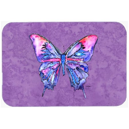 Carolines Treasures 8860MP Butterfly On Purple Mouse Pad; Hot Pad Or Trivet